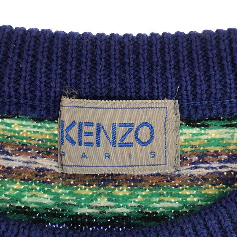 KENZO / ケンゾー | ウール ノルディック柄 ジャガード クルーネックニット | F | マルチカラー | メンズ_画像5