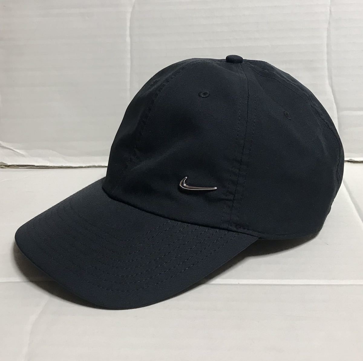 送料無料 NIKE ナイキ HERITAGE86 Metal Swoosh メタル スウォッシュ キャップ CAP 帽子 ブラック 黒 ユニセックス_画像1