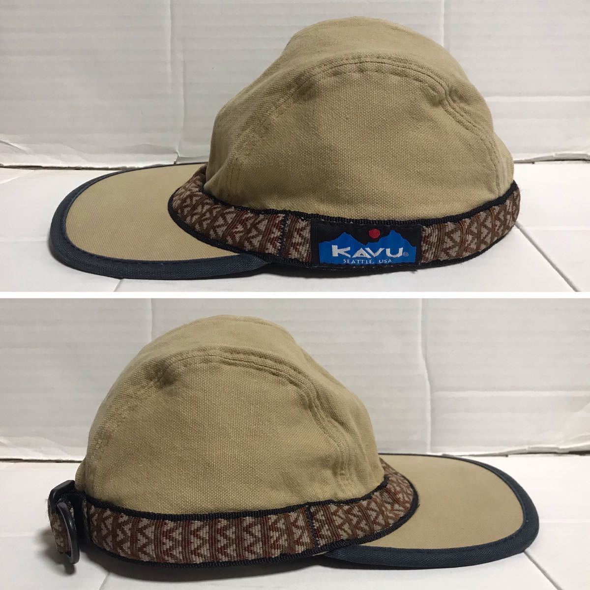 国内正規品 KAVU カブー キャップ 帽子 ベージュ M アメリカ製 USA _画像1
