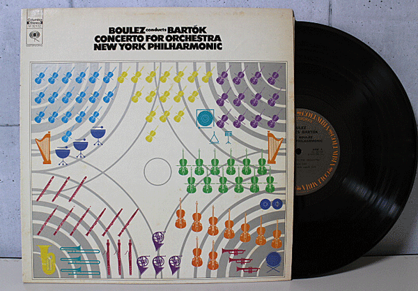 激レア名盤 Columbia LP 米盤 NEW YORK PHILHARMONIC / BOULEZ CONDUCTS BARTOK CONCERTO FOR ORCHESTRA 中古_画像1