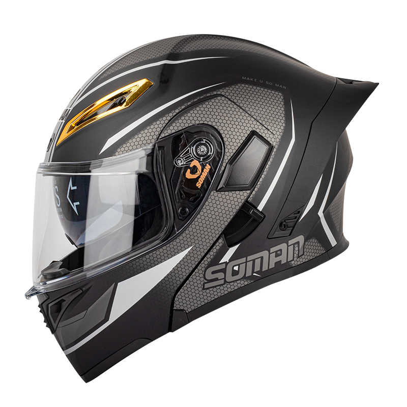 システムヘルメット バイクヘルメット フルフェイスヘルメット オープンフェイスヘルメット SOMAN-955 色：F サイズ:XXL_画像2