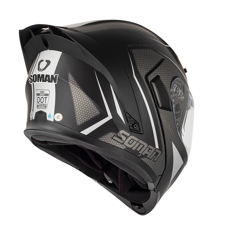 システムヘルメット バイクヘルメット フルフェイスヘルメット オープンフェイスヘルメット SOMAN-955 色：F サイズ:XXL_画像5