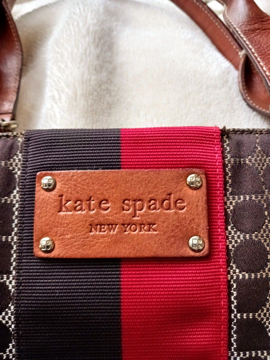 kate spade◆キャンバスレザー　ハンドバッグ◆ケイトスペード