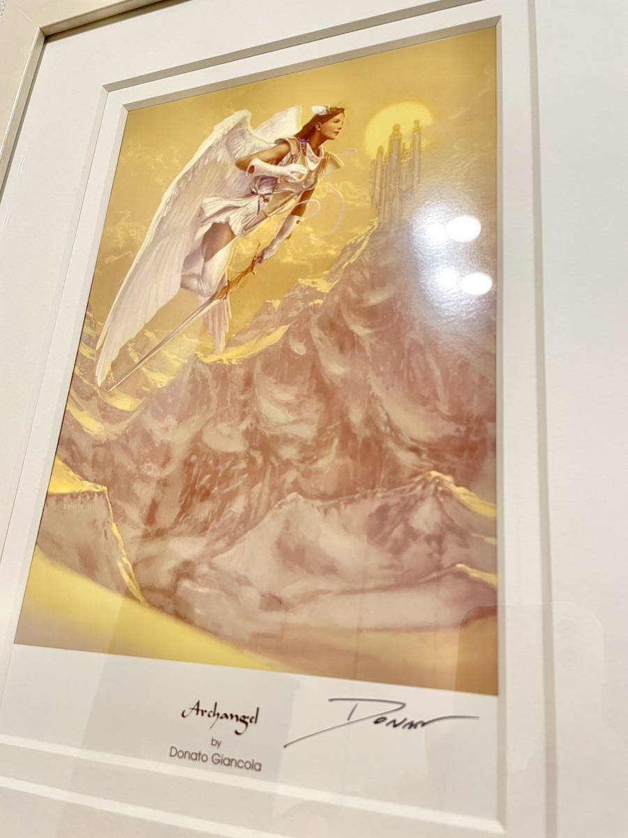 お気に入り 額装付原画プリント【Archangel / MTG 大天使】signed 白