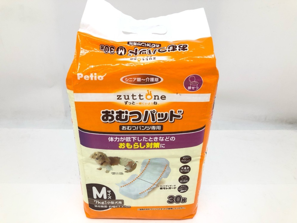 【送料無料】2個セット！犬おむつパッド ペティオ 老犬介護用 zuttone Mサイズ_cocoroヤフオク店