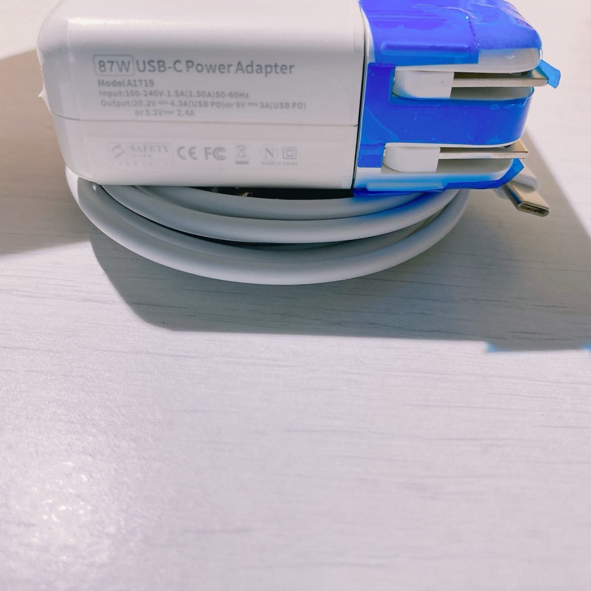 新品Type-C 87W MacBook Pro 電源互換 充電器 ACアダプター(USB-C充電ケーブルあり)