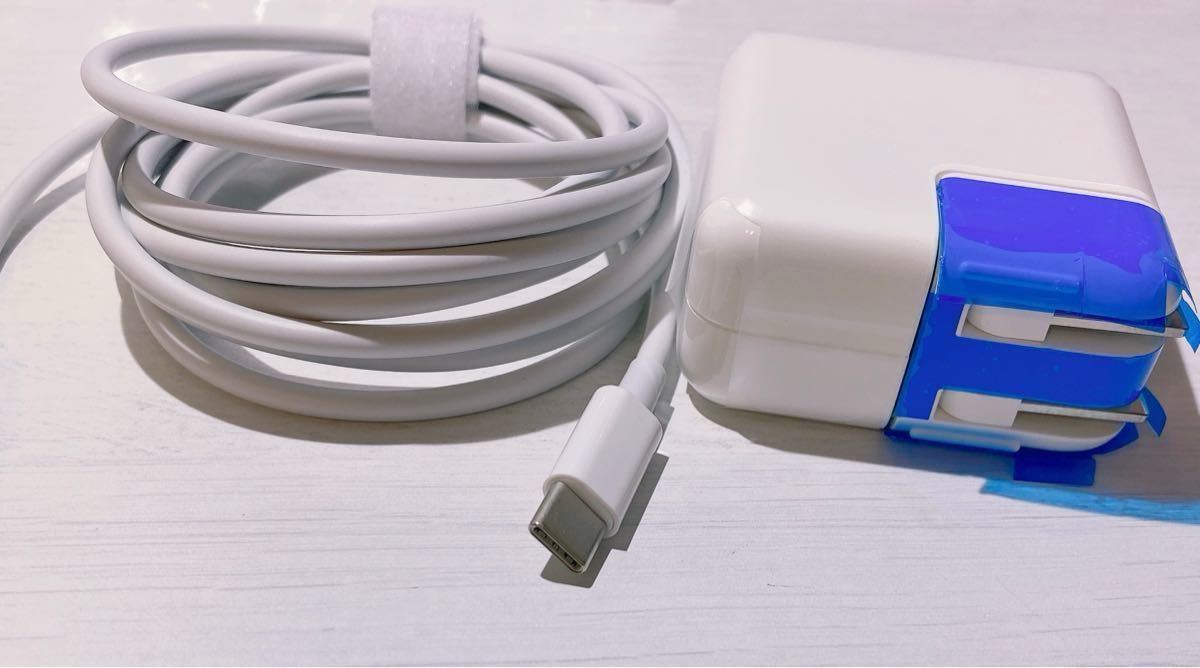 新品Type-C 29W MacBook Air 電源互換 Mac 充電器 ACアダプター(USB-C充電ケーブルあり2メートル)