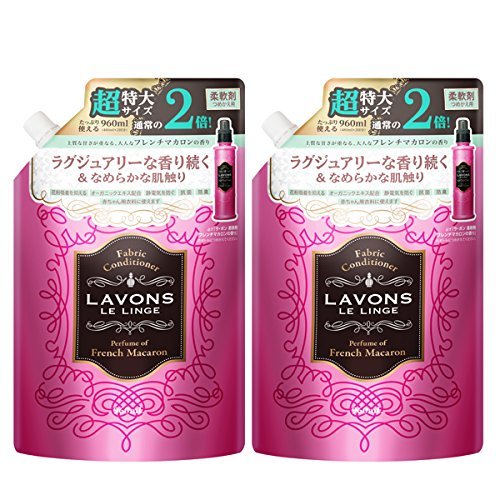 ラボン (Lavons) 柔軟剤詰替え フレンチマカロンの香り大容量 2個_画像1