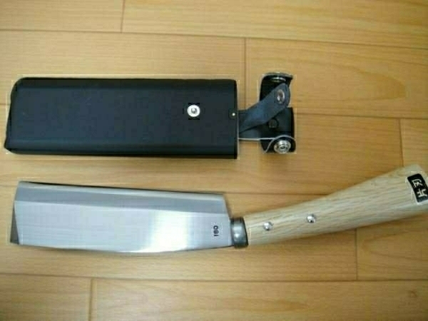 サヤ鉈　片刃　180mm　全鋼 ナタ 刃物　新品直売品 送料一律500円_画像1