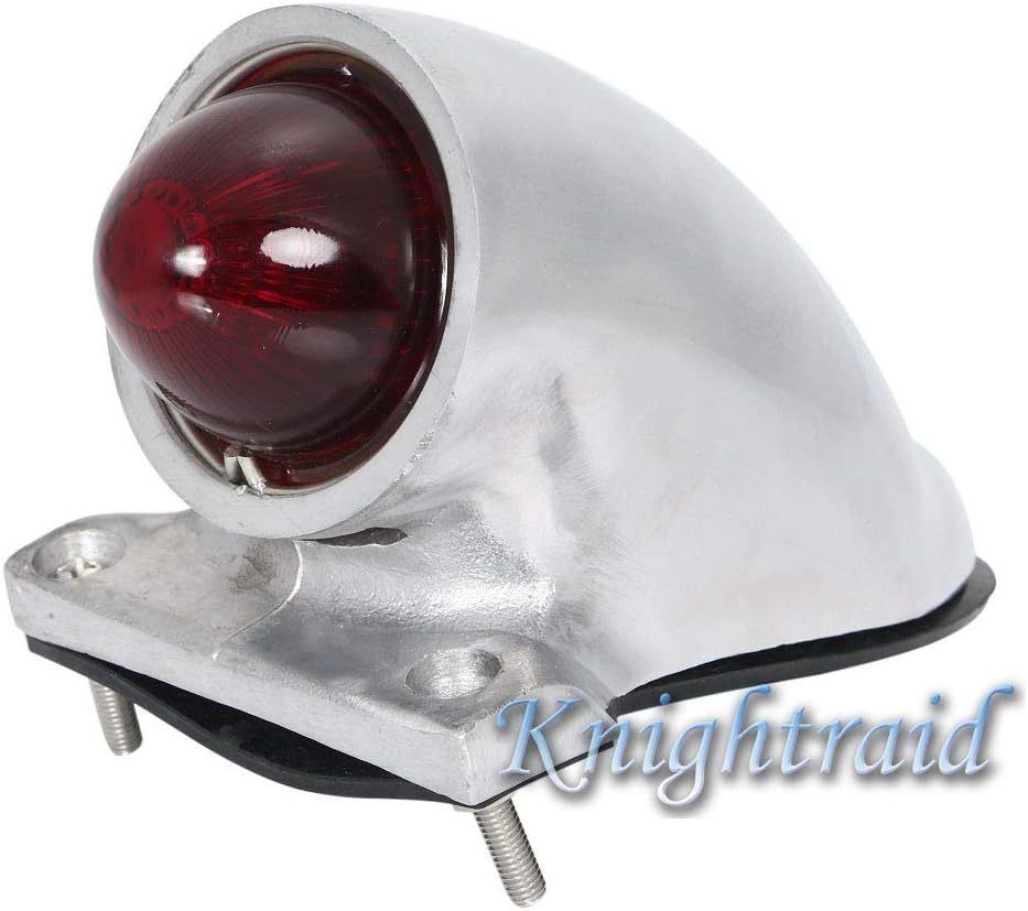 [Avan Knight] バイク スパルト テール ランプ 電球 ライト ナンバープレート ステー 付き シルバー ポリッシュ_画像3