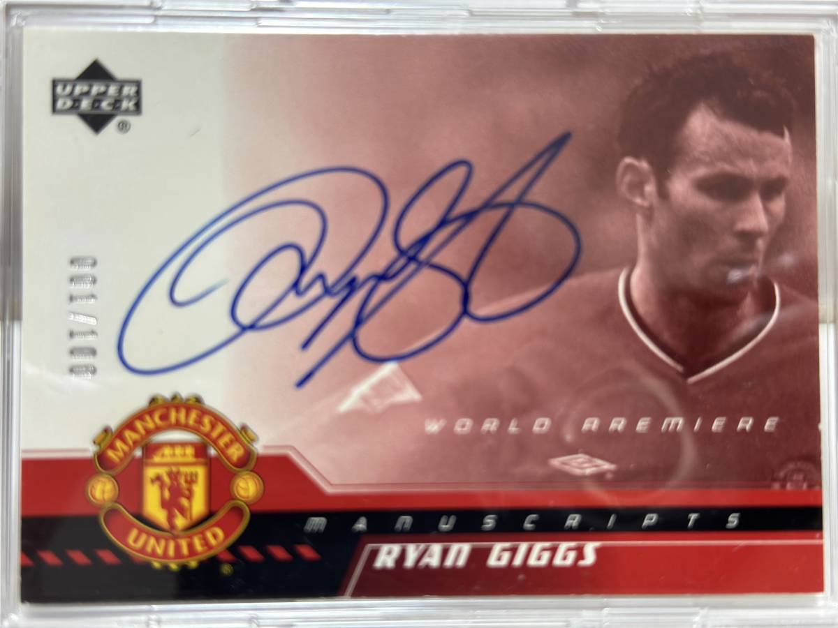 ◆001/100 ライアン ギグス【UD マンチェスターUTD】直筆サインカード Autograph 直筆サイン オート RYAN GIGGSの画像1