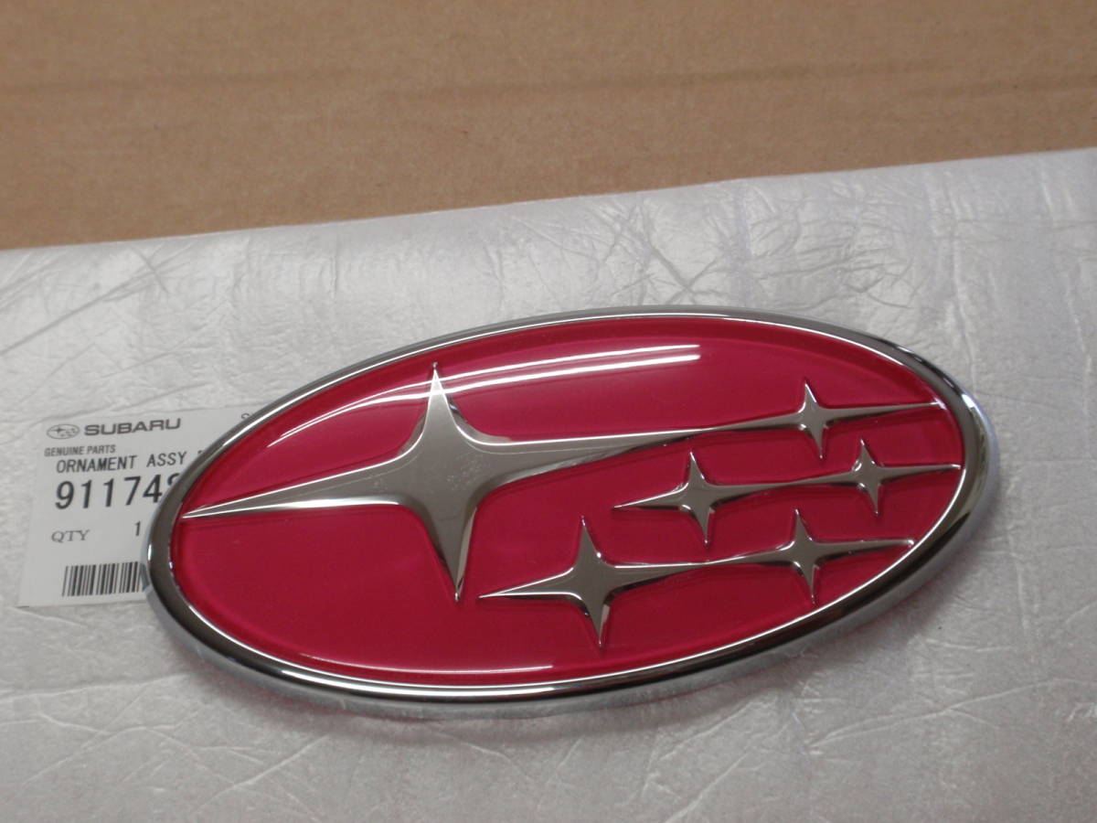 [ задний ] Subaru шесть двойных звезд эмблема [ Cherry красный покраска ]WRX(VAB/VAG)/ Impreza для *6 полосный звезда эмблема 2
