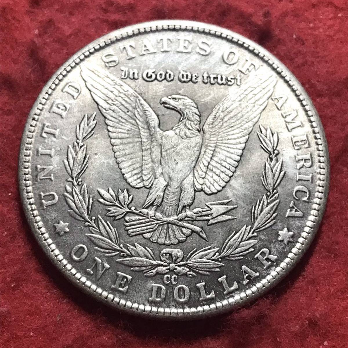 1円スタート〜古銭　アメリカ 1881年 ONE DOLLAR イーグル　一円銀貨　大型銀貨 貿易銀 古銭 希少_画像2