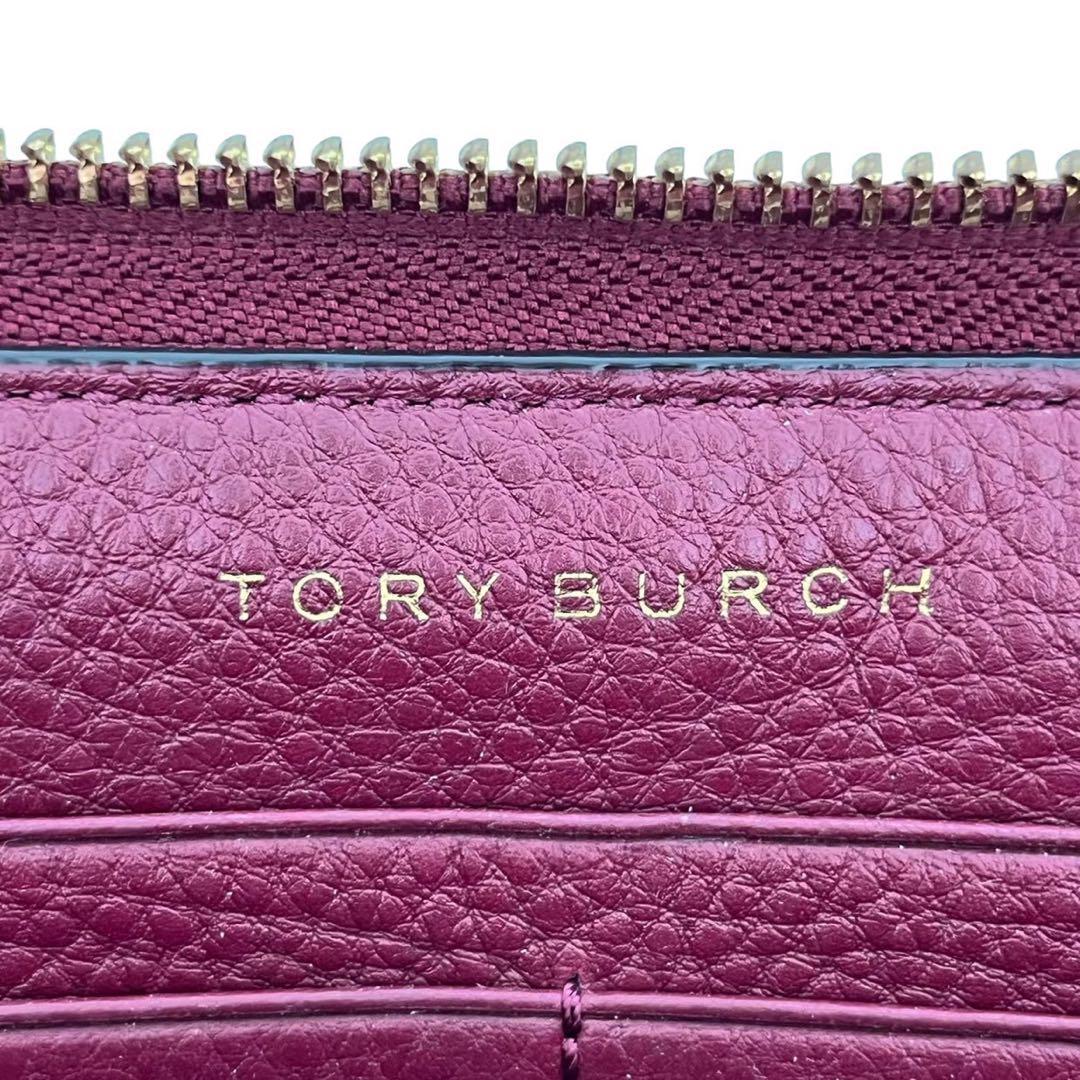 TORY BURCH トリーバーチ 長財布 ラウンドファスナー ロゴ レザー