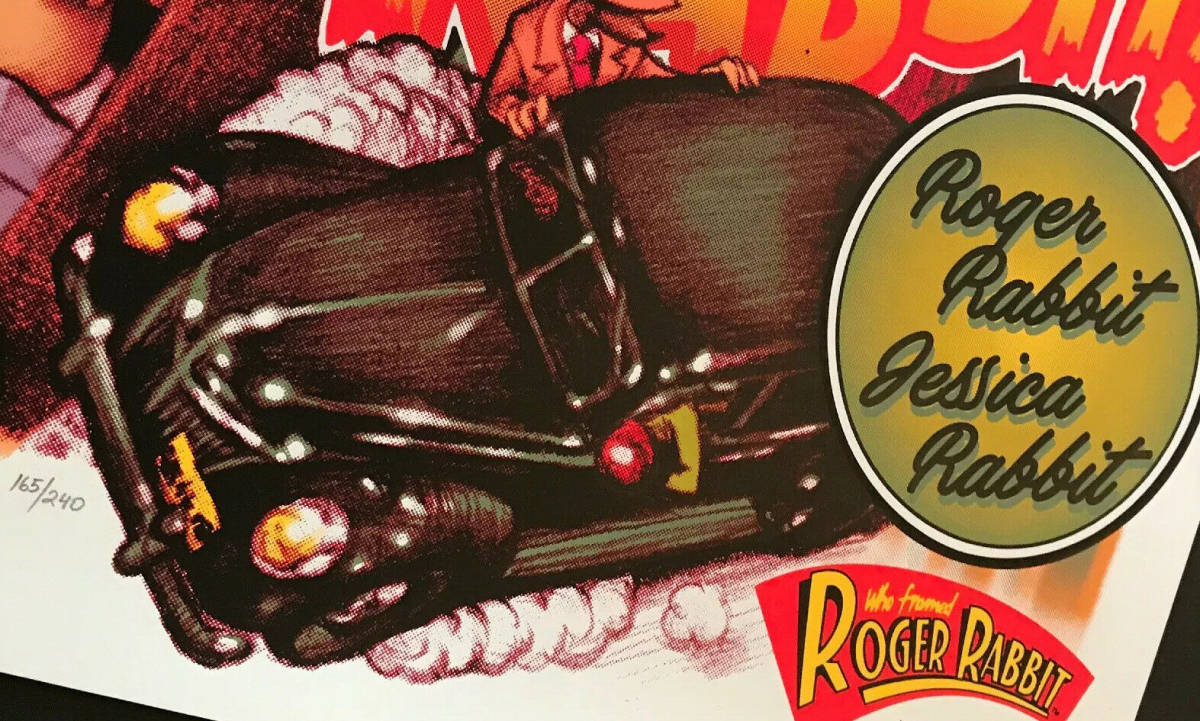 Rockin'Jelly Bean ロッキンジェリービーン「Who Framed Roger Rabbit」 ロジャーラビット アートプリント 約460×920 ディズニー公認の画像8