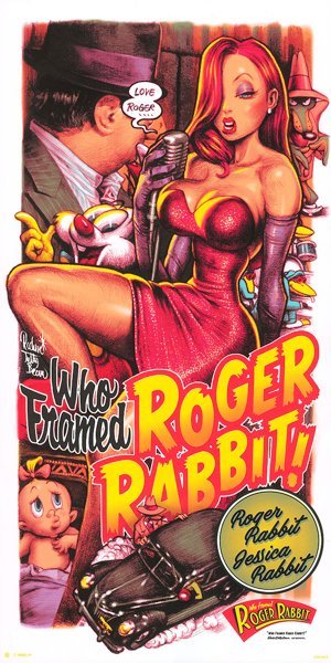 Rockin'Jelly Bean ロッキンジェリービーン「Who Framed Roger Rabbit」 ロジャーラビット アートプリント 約460×920 ディズニー公認の画像10