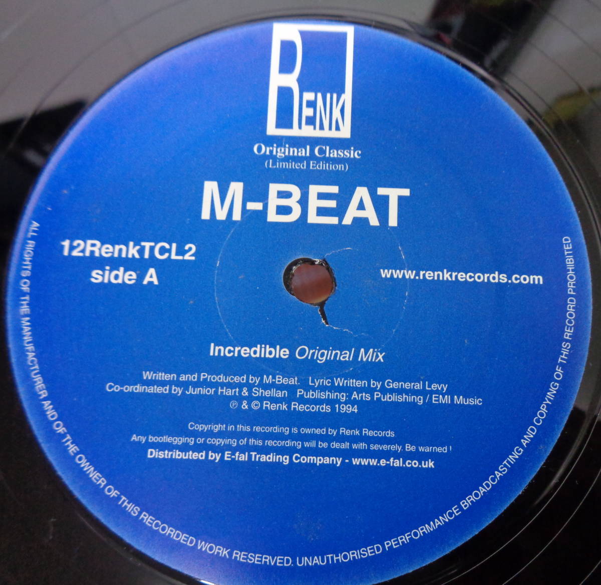 L#4107◆12inch◆ M-BEAT - Incredible feat. GENERAL LEVY / Sweet Love feat. Nazlyn / Watch It feat. Mellow Vocalist 12RenkTCL2_画像2