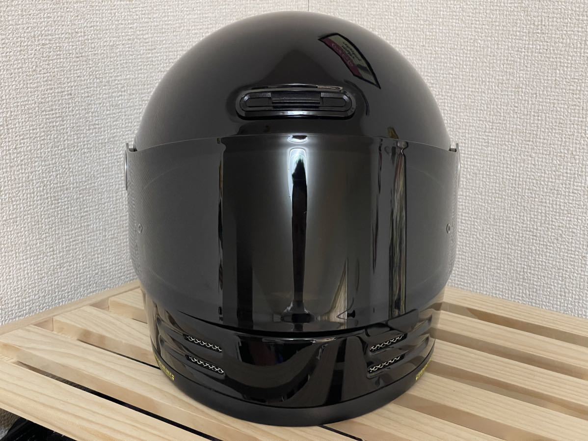 ヘルメット SHOEI グラムスター GLAMSTER XL ブラック ダークスモークシールド付_画像5