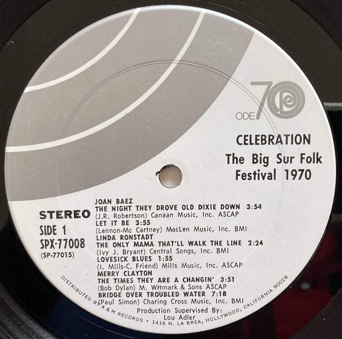 ◆JOAN BAEZ/BEACH BOYS/MERRY CLAYTON/LINDA RONSTADT/他◆US盤LP/CELEBRATION RECORDED LIVE BIG SUR FOIL FESTIVALの画像7