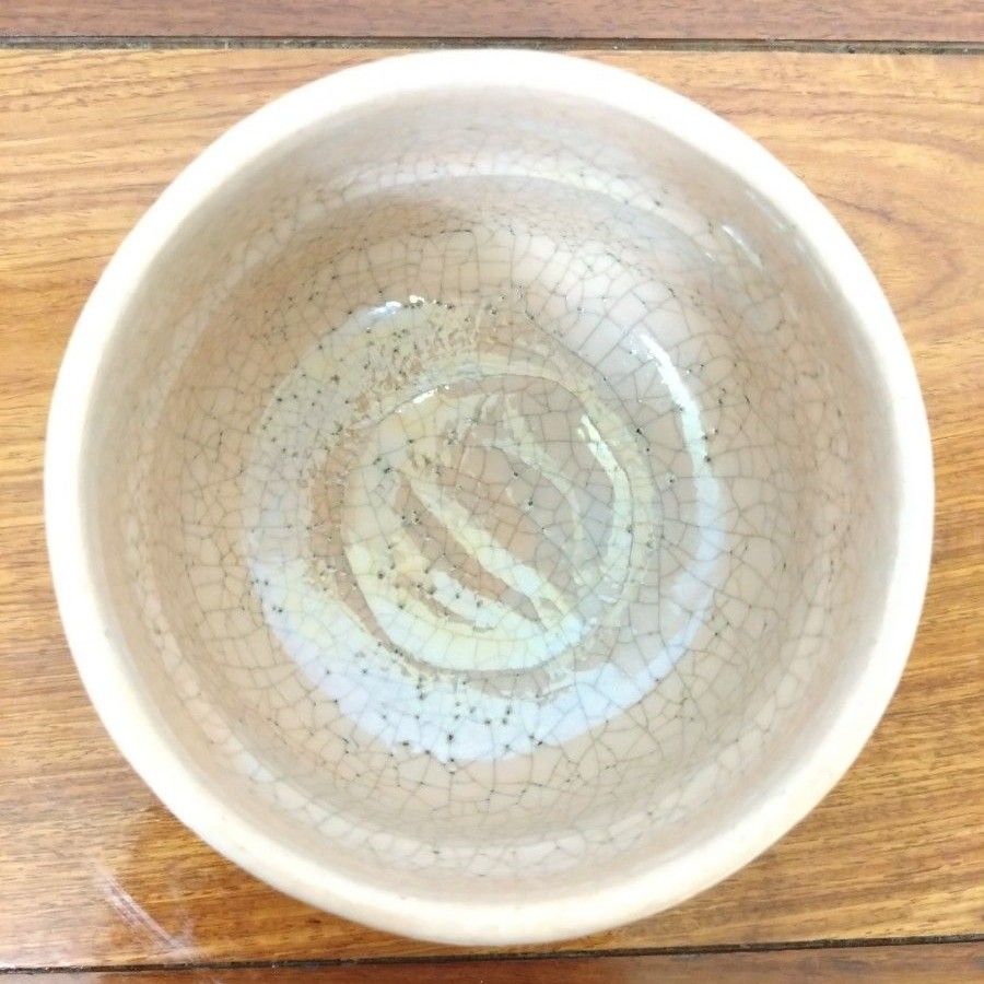 楽入窯　茶　金彩梅図　抹茶碗　茶道具