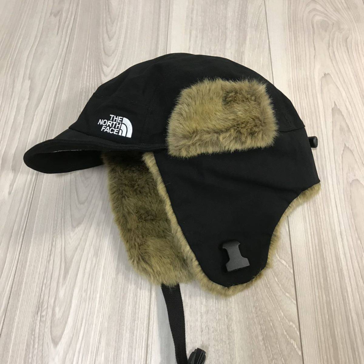 美品 L THE NORTH FACE Novelty Frontier Cap NN41708ノベルティ フロンティア フライト ボンバー キャップ 帽子 ファー ハット ブラック