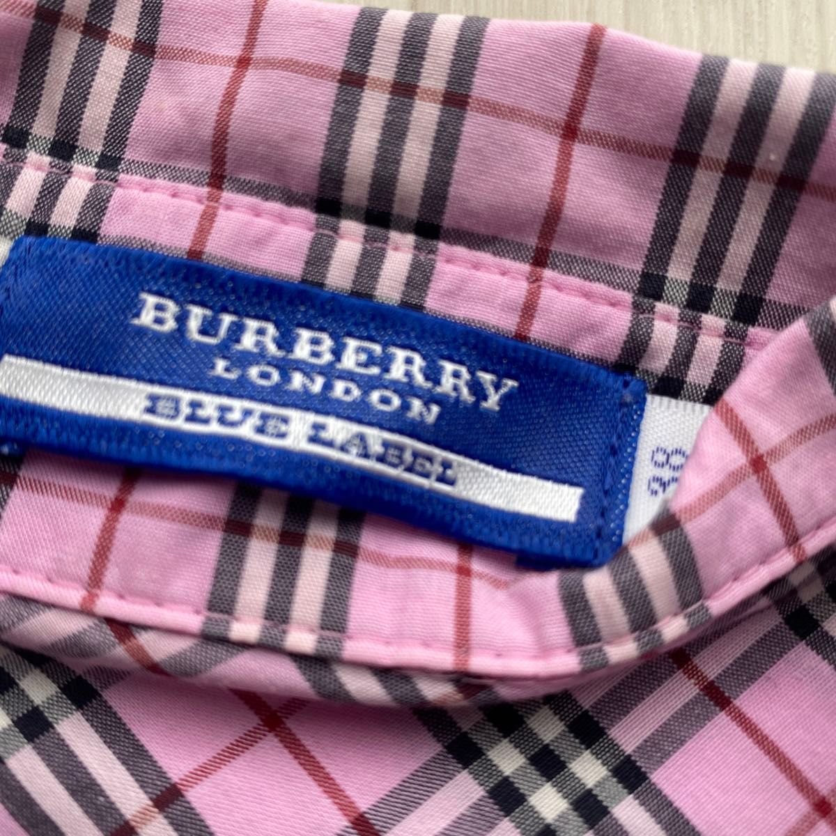 BURBERRY BLUE LABEL チェック レザー切り替え 半袖ネルシャツ BURBERRY BLUE LABEL チェック レザー切り替え 半袖ネルシャツ