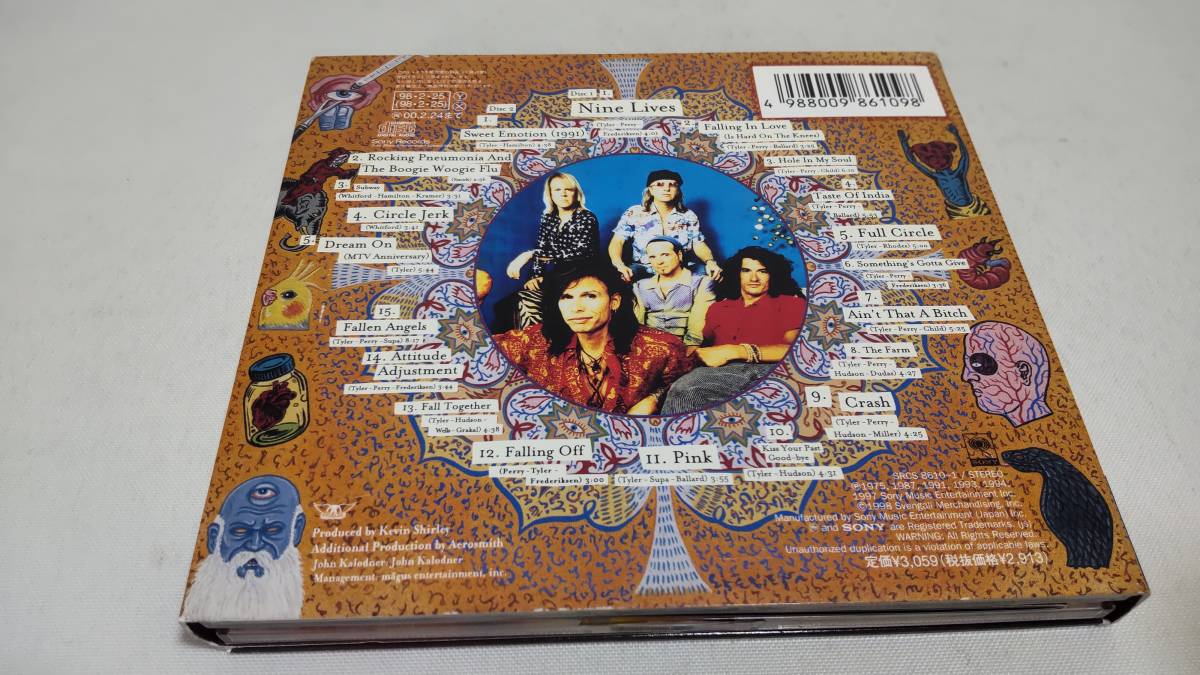 D3996　 『2CD』　エアロスミス/ナイン・ライヴズ+ボックス・オブ・ファイアー ボーナス・ディスク　　国内盤_画像6
