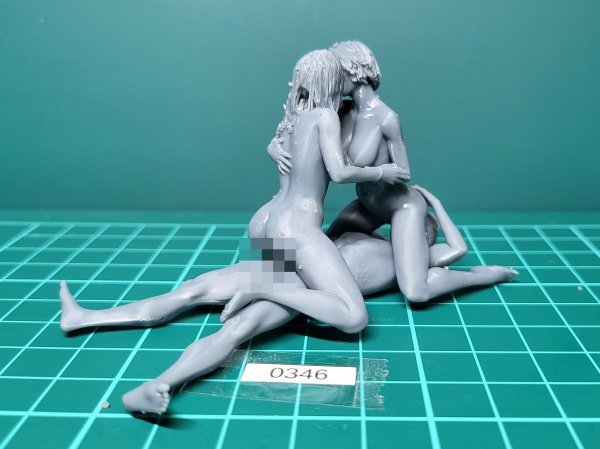 ★（0346）8K-3Dプリント品 『 Ellie, Adam & Janet - Riding ！マネキンnude_Ver』 ／≒S:1/20／8K_UVレジンフィギュア★シタデル塗装練習_画像7