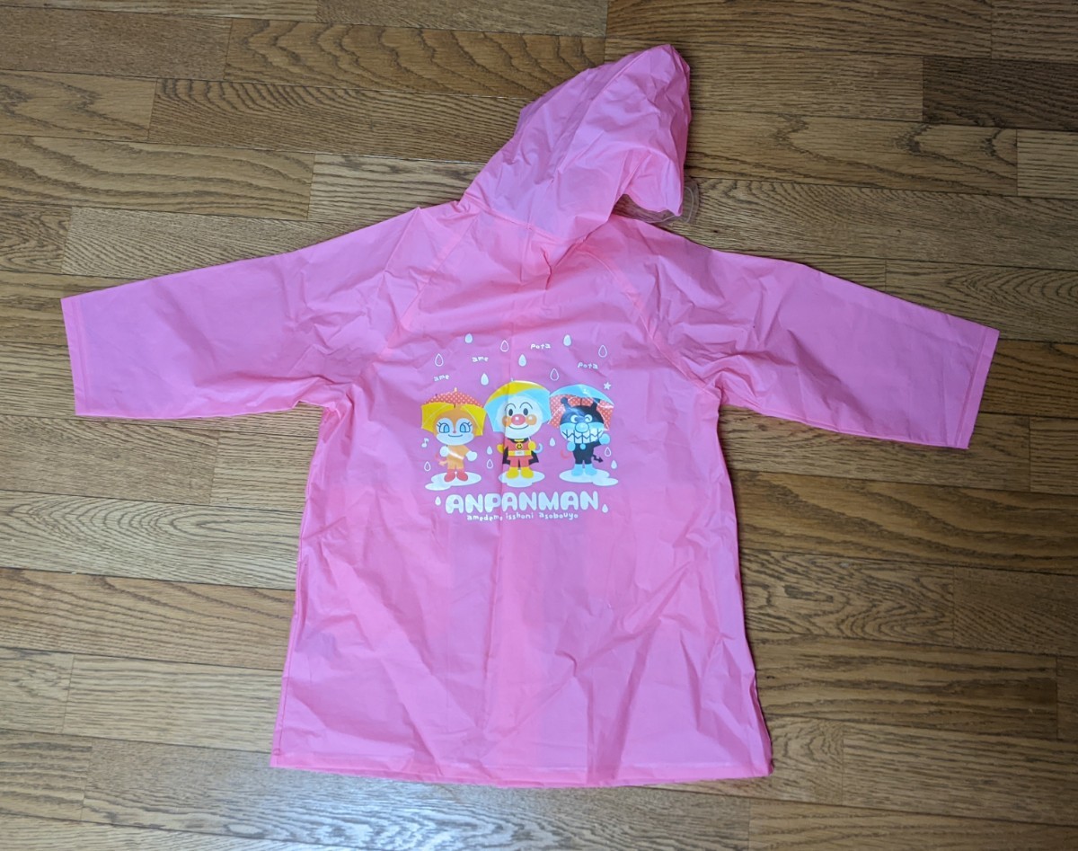 [ бесплатная доставка * б/у ] непромокаемая одежда Kappa плащ размер 95 Soreike! Anpanman розовый ребенок ребенок 