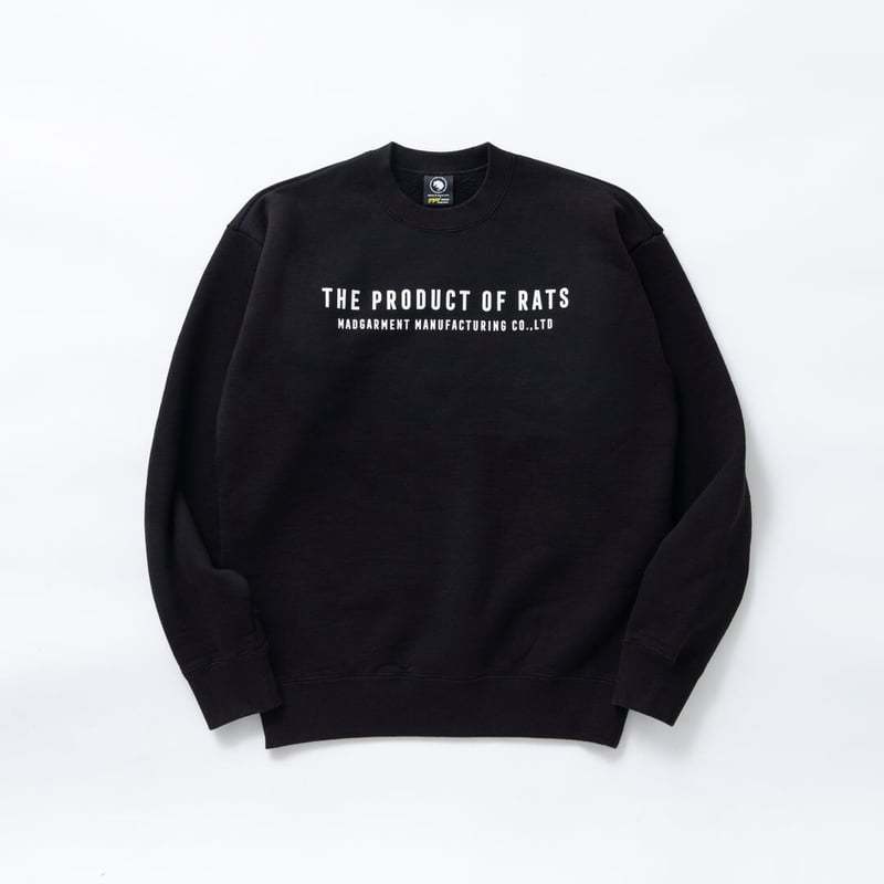 RATS ラッツ TPOR CREW NECK SWEAT BOLTスウェット トレーナー ブラック　極美品 Mサイズ 定価19580円