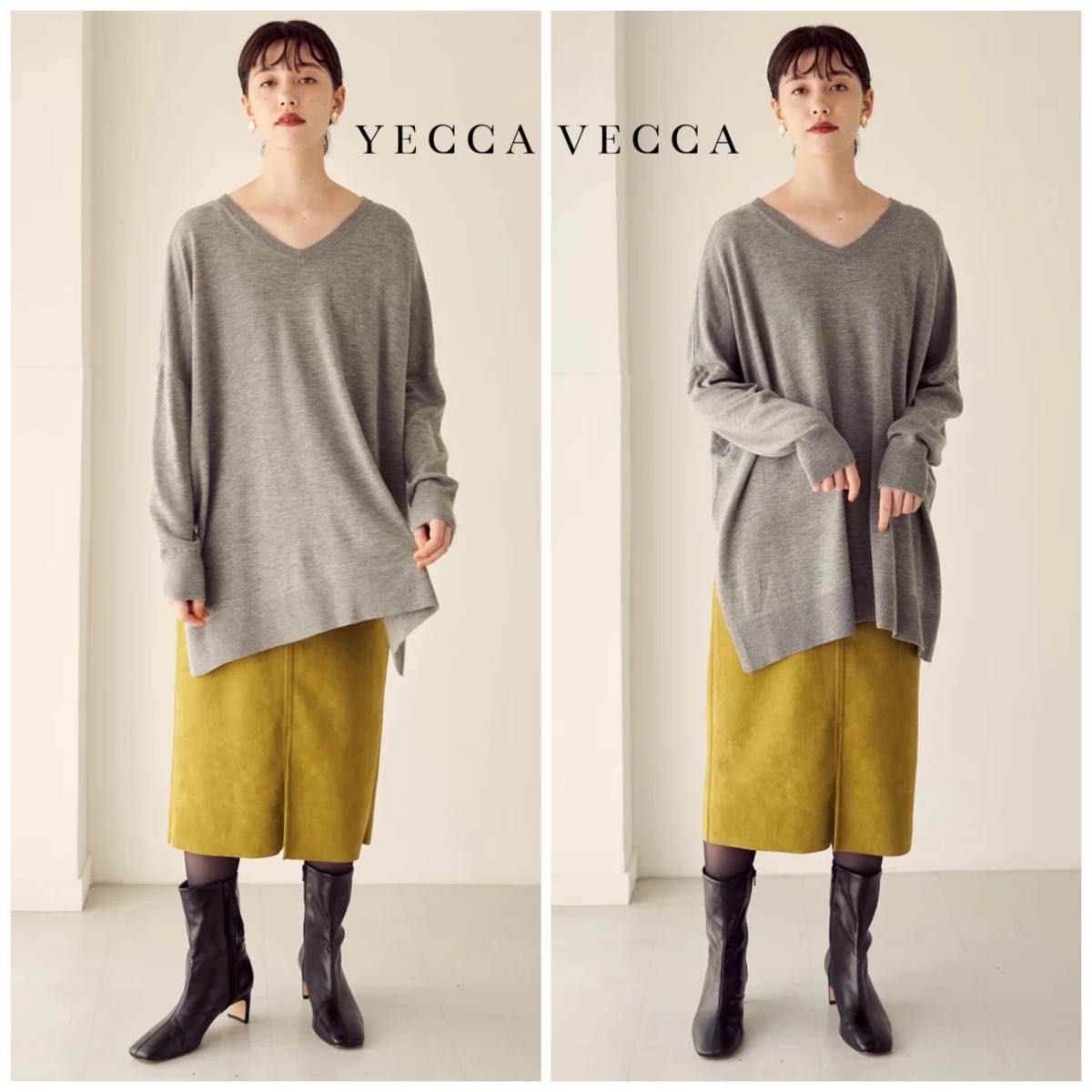 【美品】YECCA VECCA(イェッカ ヴェッカ) フェイクスエードスカート