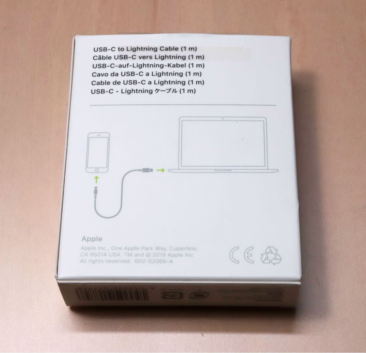 Apple Lightning USB-C ケーブル 1m（開封未使用）