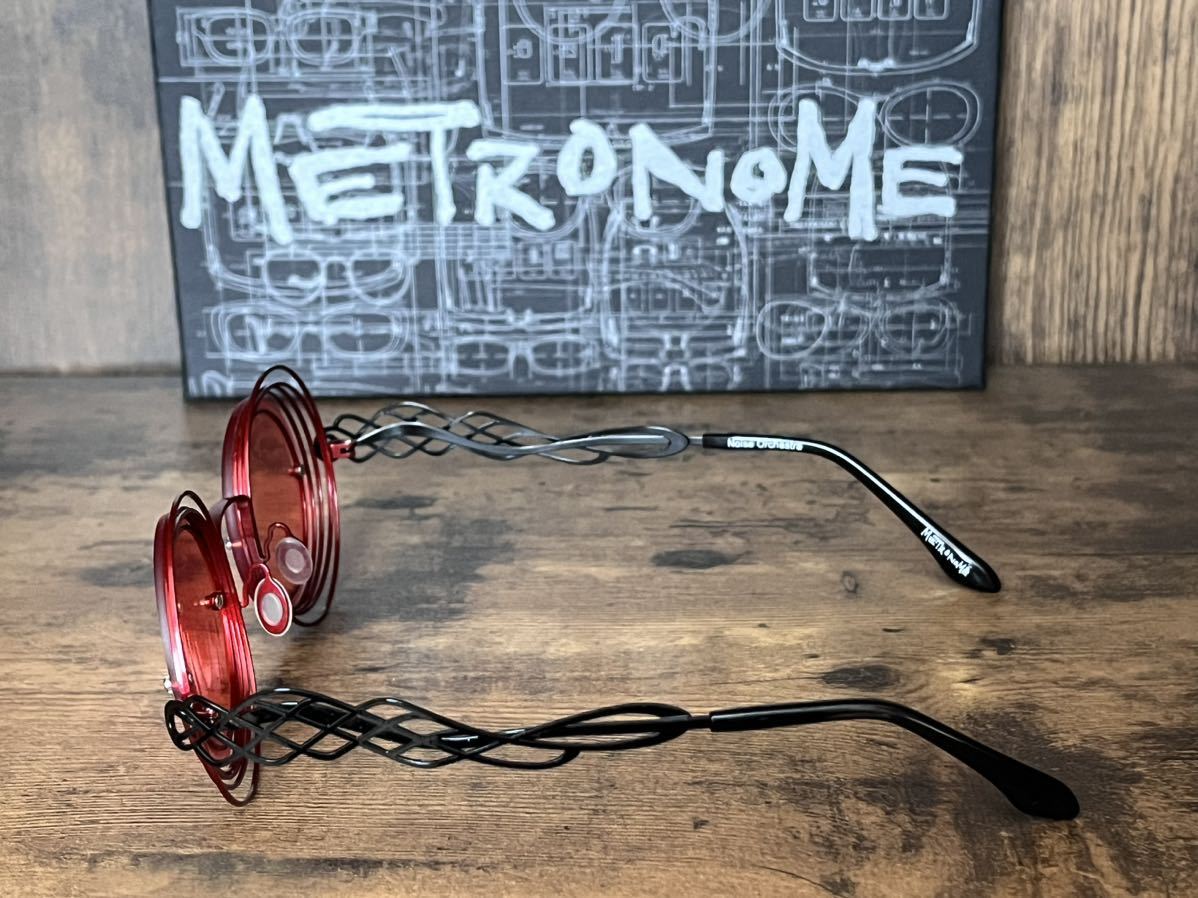 売上を被災地支援金に！定価69,000円 METRONOME eyewear 未使用品NoiseOrchestra カラーC2 メトロノームアイウェア赤ノイズオーケストラ_画像3