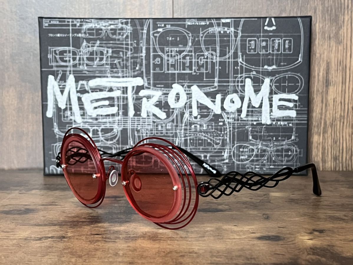 売上を被災地支援金に！定価69,000円 METRONOME eyewear 未使用品NoiseOrchestra カラーC2 メトロノームアイウェア赤ノイズオーケストラ_画像2