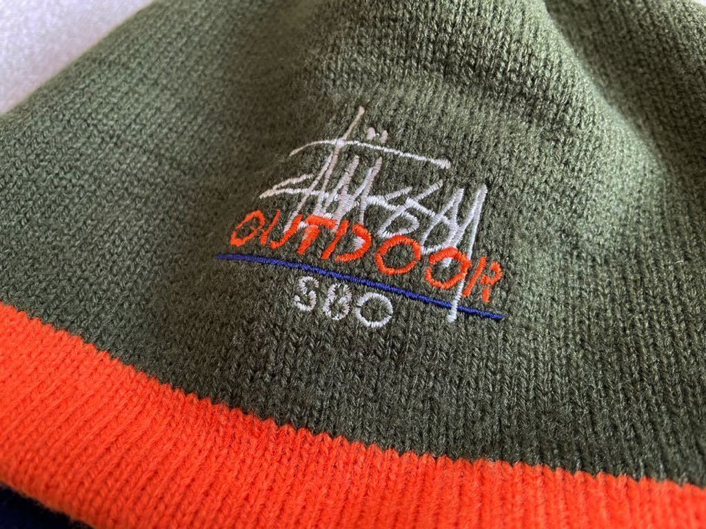 レア!! 名作!! 90s OLD STUSSY OUTDOOR オールド ステューシー アウトドア ビーニー ニットキャップ ビンテージ VINTAGEの画像7