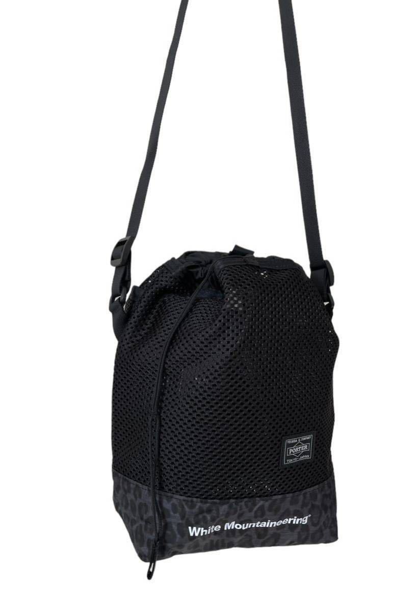 美品!! 希少!! PORTER × White Mountaineering MESH DRAWSTRING BAG ポーター ホワイトマウンテニアリング 巾着 ショルダーバッグ 日本製_画像4