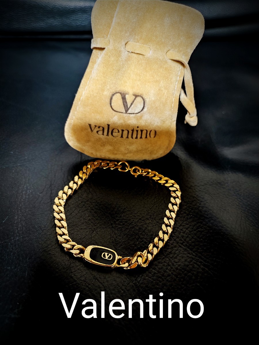 美品　Valentino　ヴァレンティノ　ブレスレット　バングル　ゴールド　金　喜平　カット　ギラッギラ ベネチアン_画像1