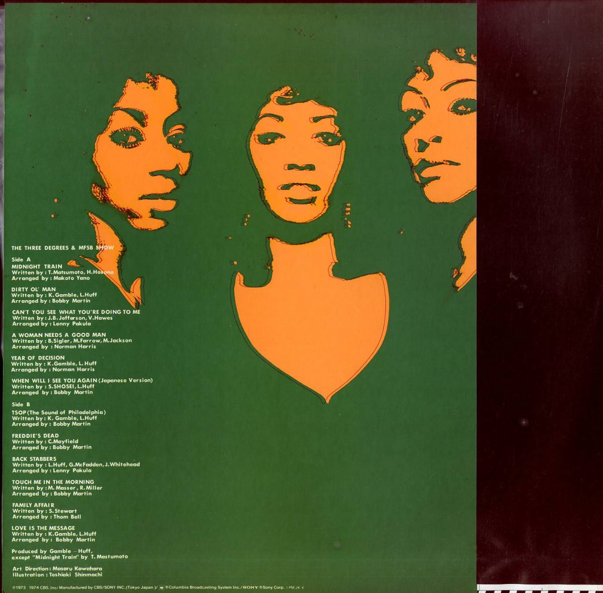 A00519287/LP/スリー・ディグリーズ「The Three Degrees & MFSB Show (1974年・ECPO-3-PH・ソウル・SOUL・ファンク・FUNK・ディスコ・DIS_画像2