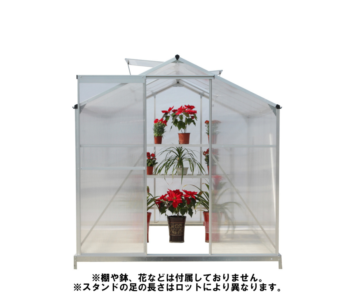 【即納】GRESS グリーンハウス 10x6フィート 中空ポリカーボネート アルミ 温室 ハウス ガーデニング 花 観葉植物 栽培