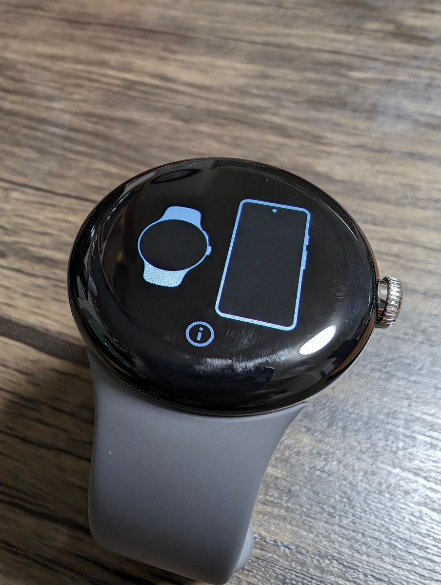 Google Pixel Watch Polished Silver  / Charcoal バンド　 LTEモデル