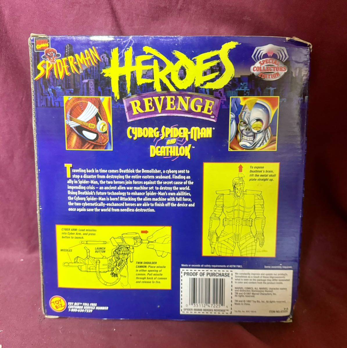 '97 TOYBIZ『HEROES REVENGE』CYBORG SPIDER-MAN AND DEATHLOK アクションフィギュア MARVEL COMICS スパイダーマンの画像3