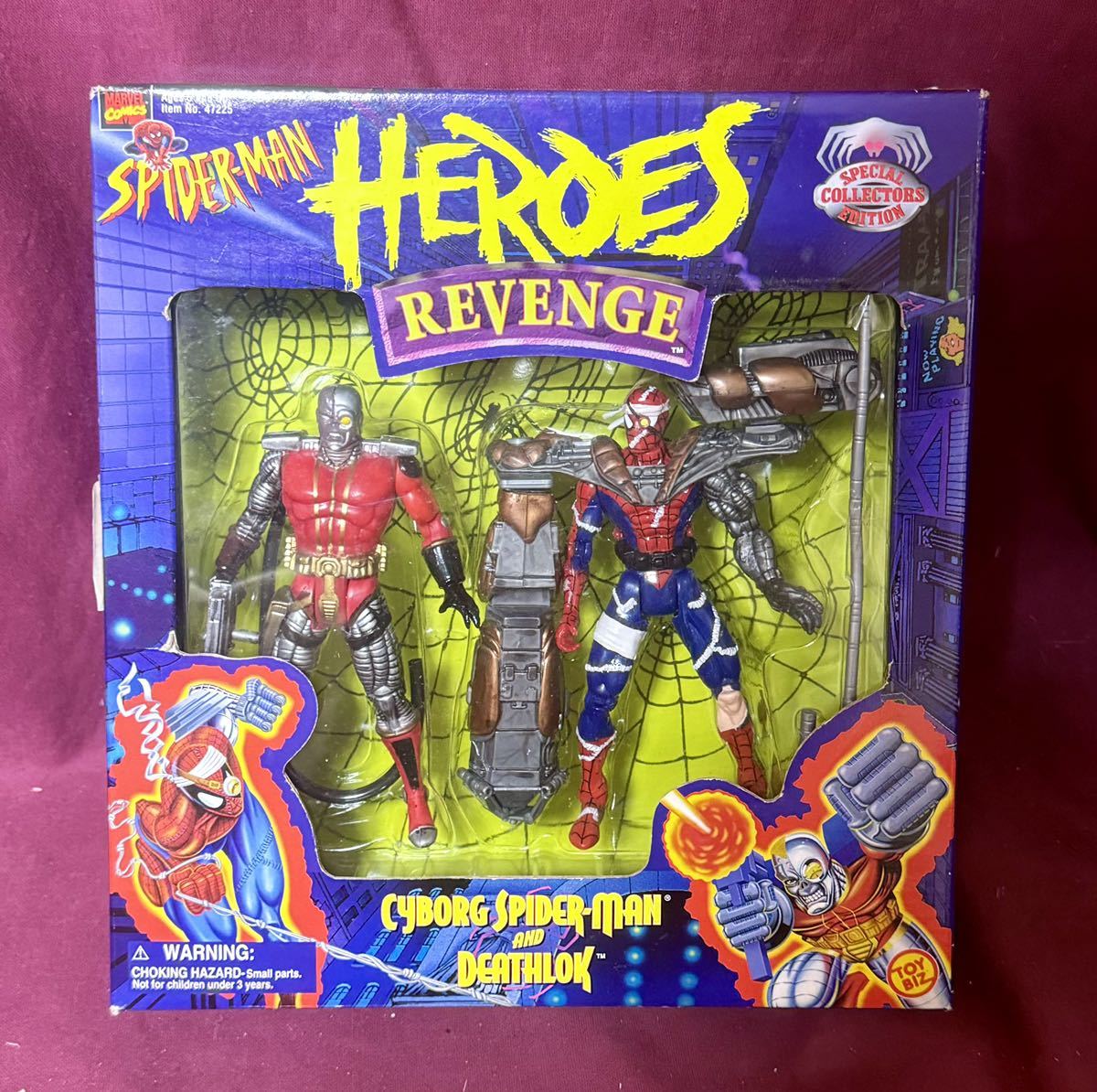 '97 TOYBIZ『HEROES REVENGE』CYBORG SPIDER-MAN AND DEATHLOK アクションフィギュア MARVEL COMICS スパイダーマンの画像1