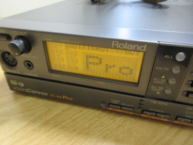 1B3-2「Roland DTM-88PA 音源モジュール」SOUND CANVAS SC-88 pro ローランド 通電確認済み ジャンク _画像10
