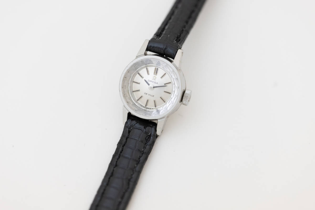 稼働品　OMEGA DE VILLE オメガ デビル レディース シルバー アンティーク　美品 Cal.485 カットガラス 手巻き_画像1