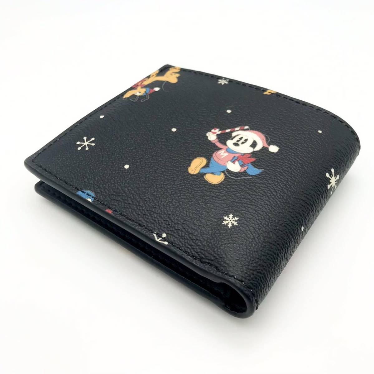 DISNEY X COACH コラボ ★大人気★ コインウォレット ホリデイ プリント ミッキーマウス ブラック CM236 QB/M2 新品_画像9