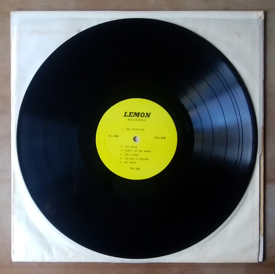 THE BEATLES/ GET BACK SESSION LEMON 1ST LABEL (1LP)_画像3