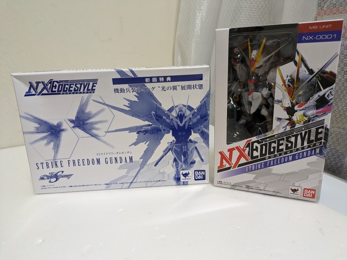 【新品未開封】NXEGESTYLE ストライクフリーダムガンダム+初回特典 機動兵装ウイング光の翼展開状態セット_画像1