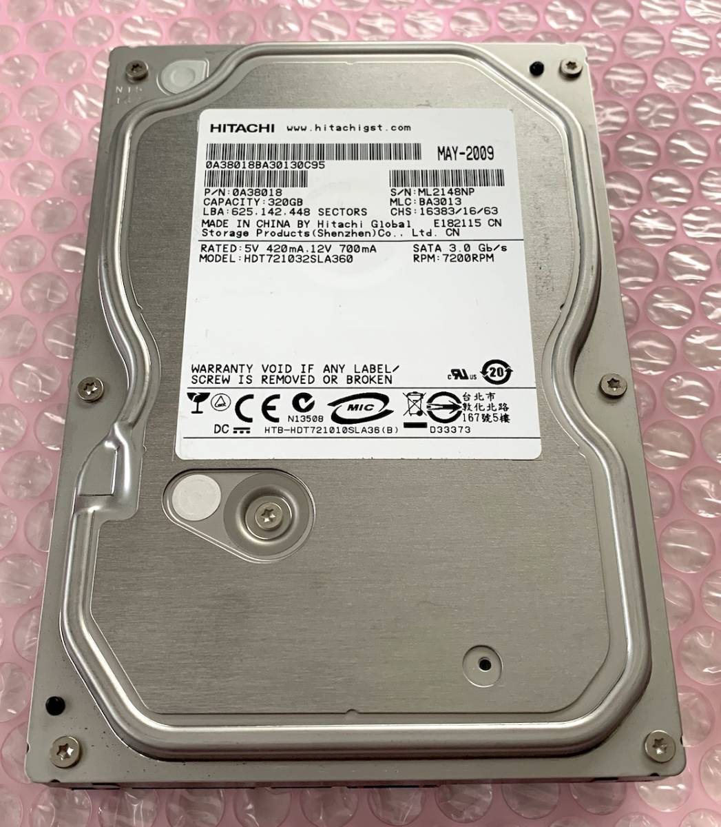 HGST Hitachi 日立 HDT721032SLA360 3.5 インチ 320GB SATA ハードディスク 送料込み #1_画像1