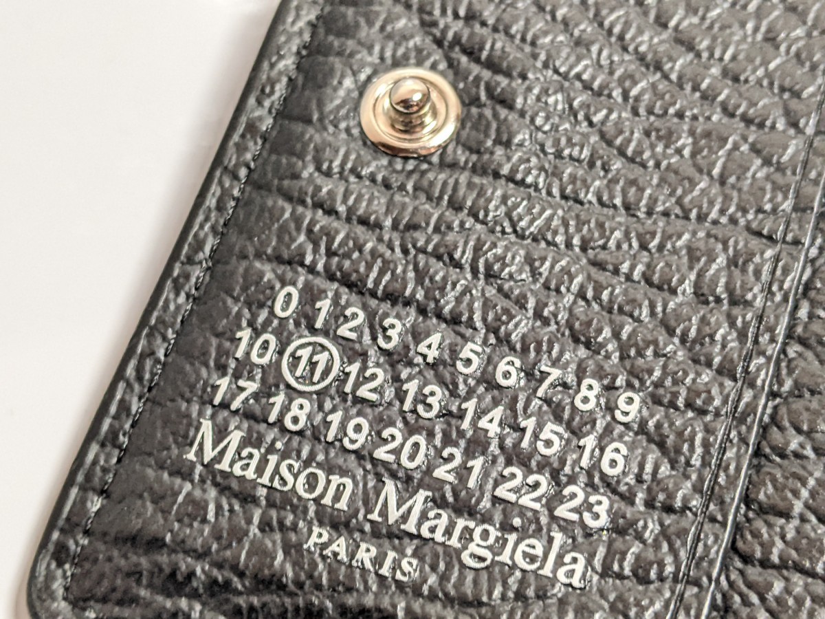 極美品 Maison Margiela メゾンマルジェラ 二つ折り財布ブラック 財布_画像7