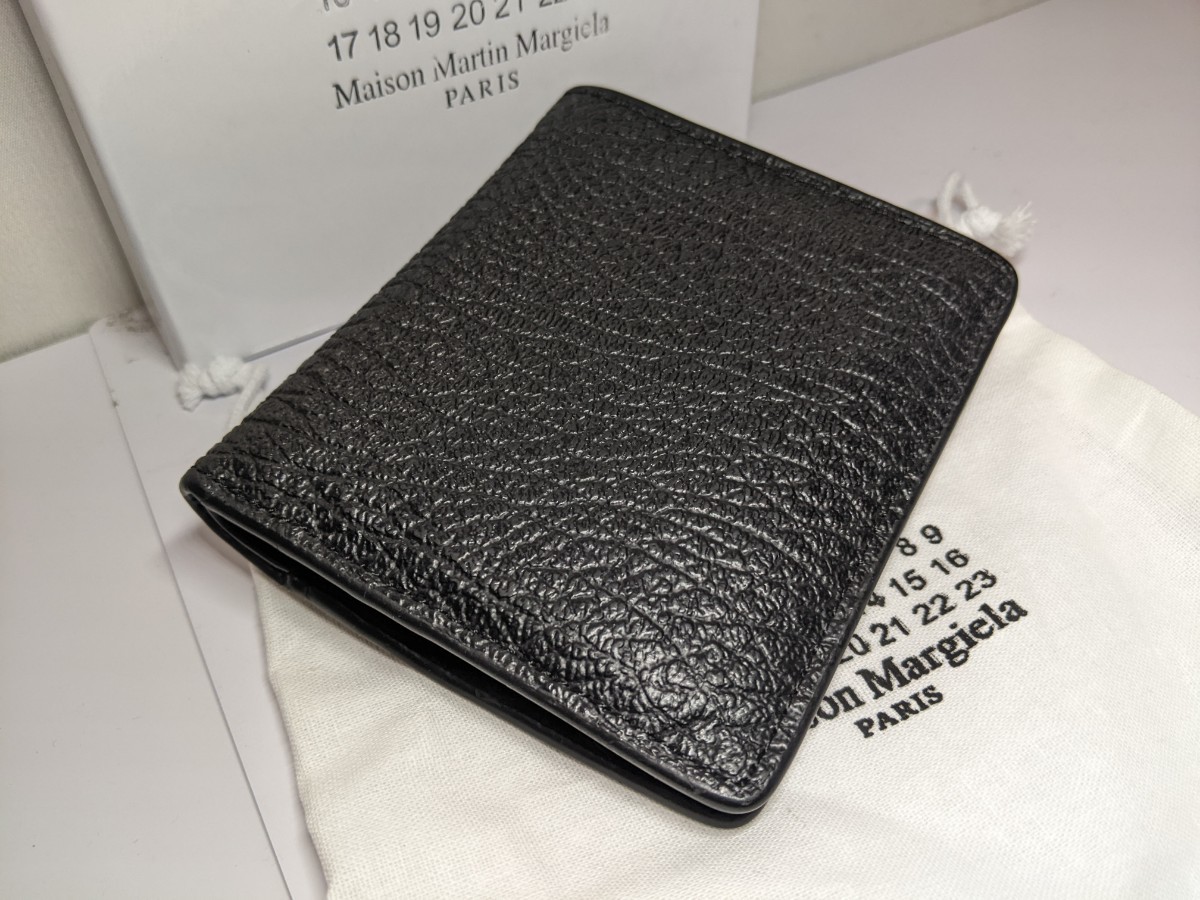 極美品 Maison Margiela メゾンマルジェラ 二つ折り財布ブラック 財布_画像8